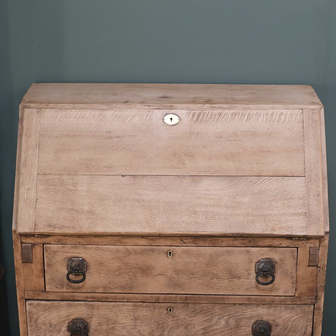 アンティーク 剥離されたライティングビューロー イギリス オーク材 デスク