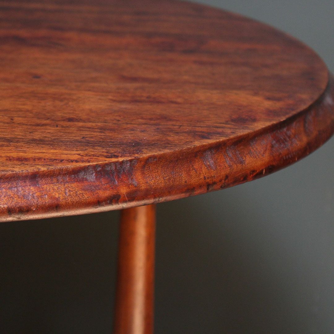 アンティーク マホガニー コーヒーテーブル フランス 丸天板ローテーブル