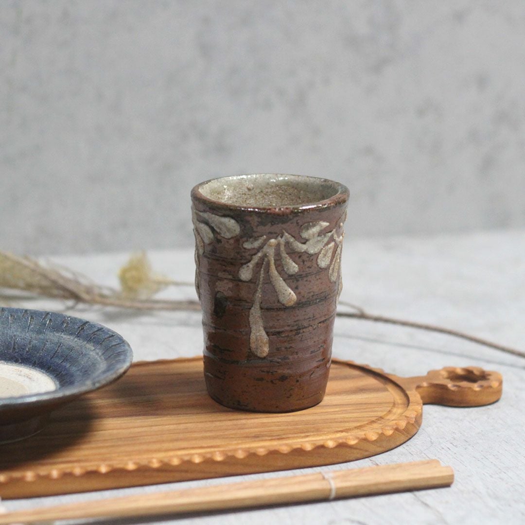 やちむん 沖縄 宮城正享 ワインカップ イッチン コップ 読谷村北窯