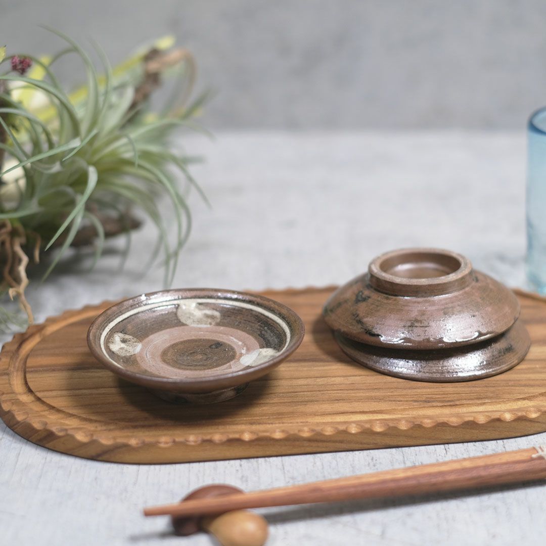 やちむん 沖縄 松田共司 点打ち 豆皿 茶 読谷村北窯 一点物 の通販