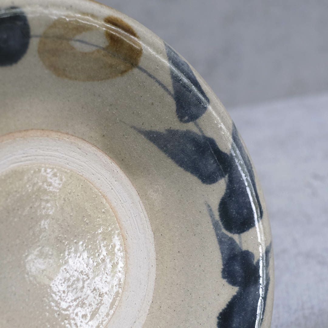 やちむん 唐草 8.5寸大皿 沖縄 松田共司 読谷村北窯 一点物 登り窯 の