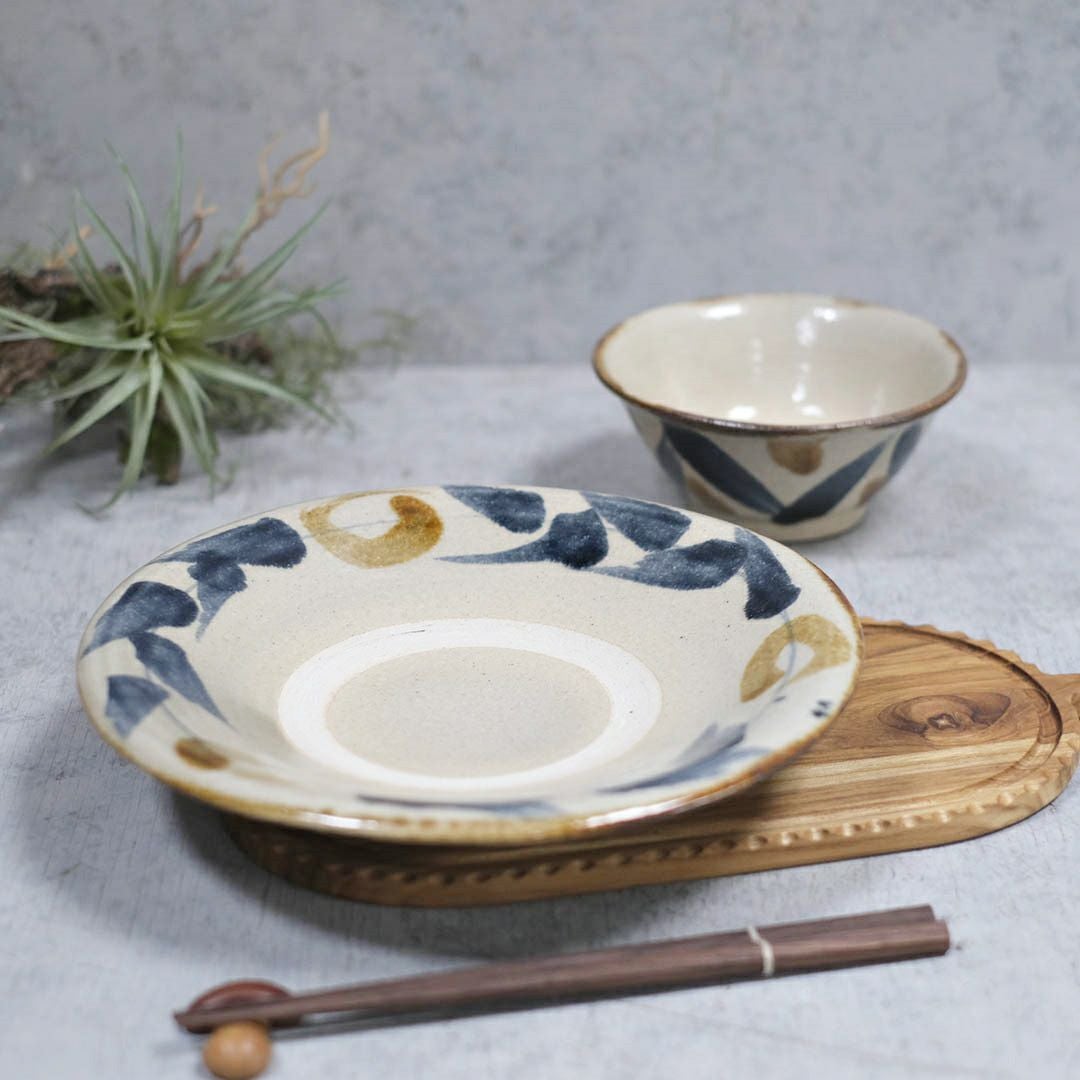 やちむん 宮城正享 いっちん 8寸ワンブー大皿 24cm 読谷村北窯 一点物