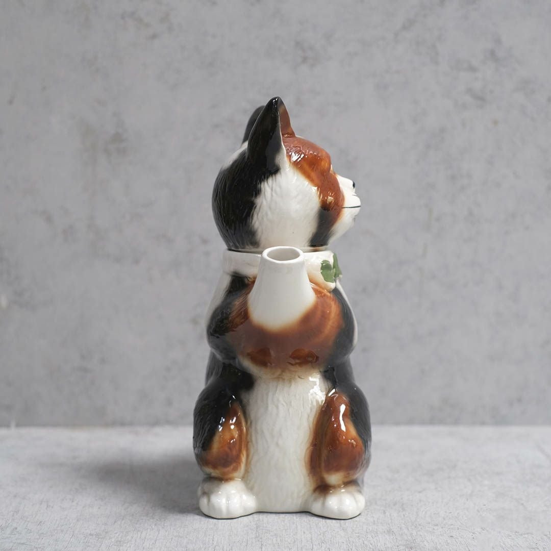 ヴィンテージティーポット Tony Wood Studio イギリス トニーウッド社 コーヒーポット. 三毛猫4