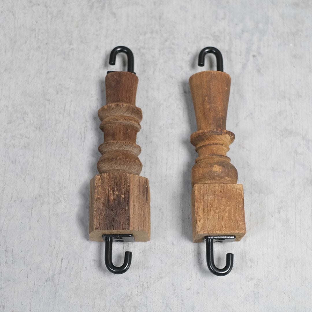 古材のウッドスピンドルフック S の通販 アンティーク調でおしゃれな