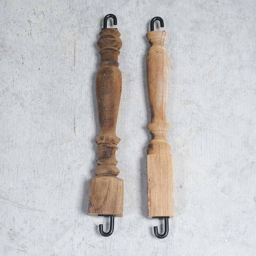 古材のウッドスピンドルフック M の通販 アンティーク調でおしゃれな