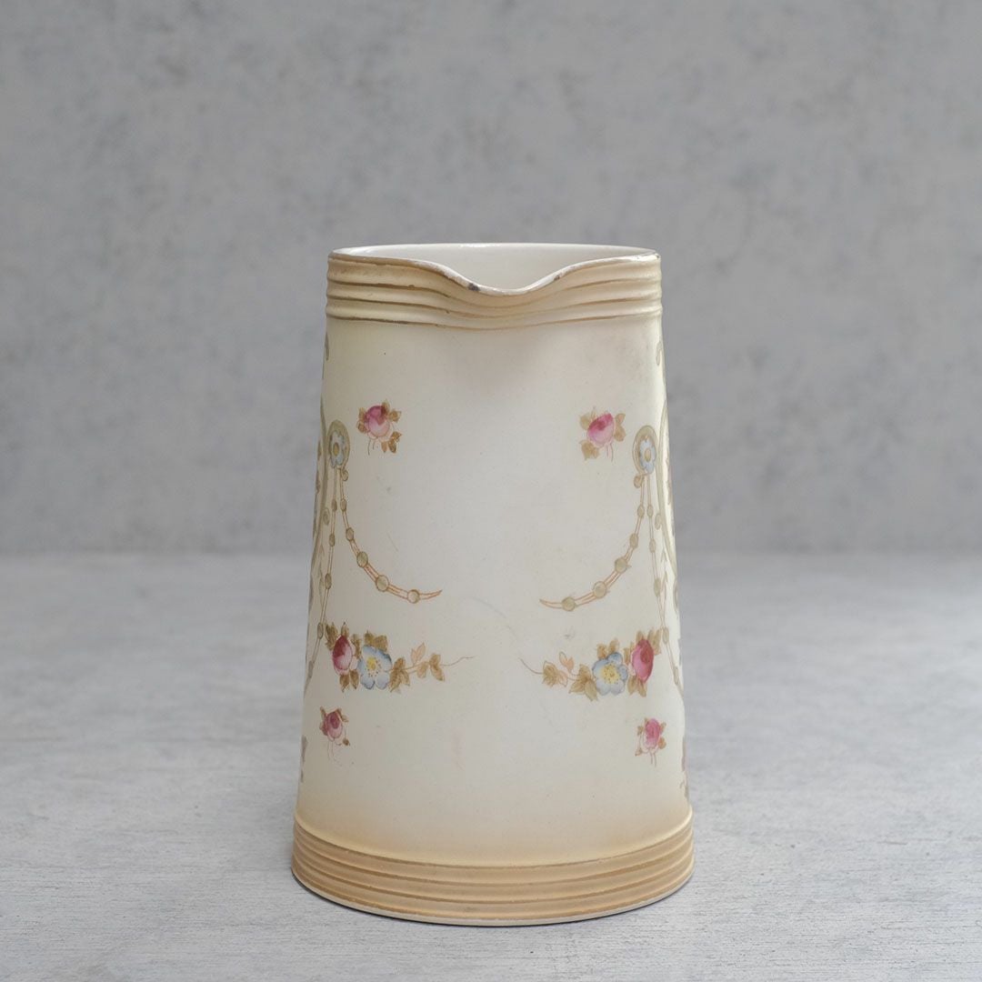 アンティークジャグ イギリス CROWN DEVON(クラウンデボン) 陶器の花瓶 h17.5cm3