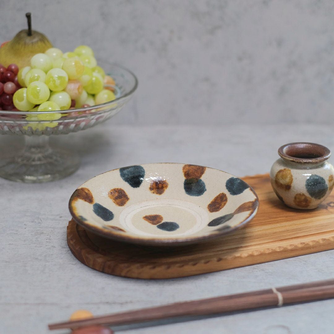 やちむん 沖縄 宮城正享 5寸皿 読谷村北窯 飛鉋 の通販 おしゃれな食器