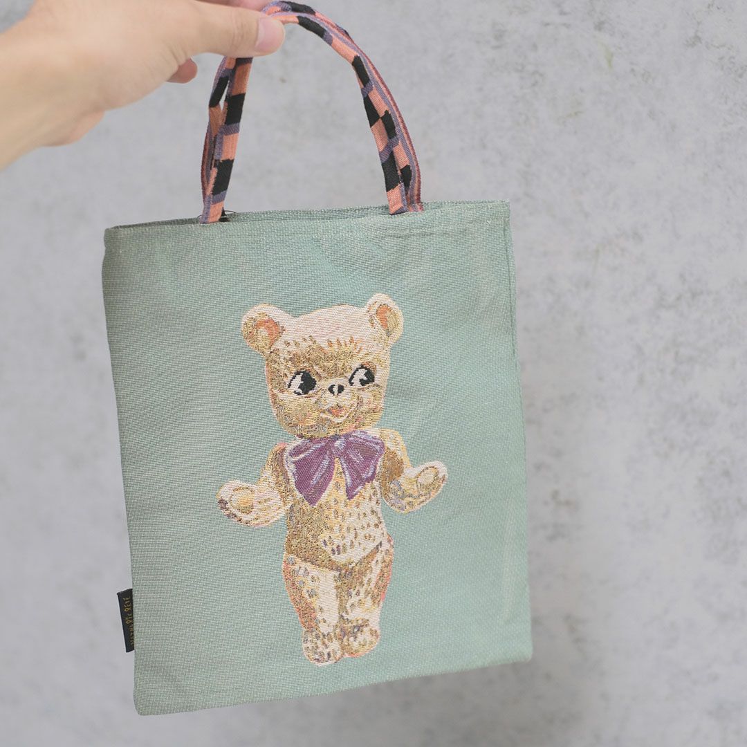 Nathalie Lete(ナタリーレテ)/ミニトートバッグ Bear 熊 グリーンを
