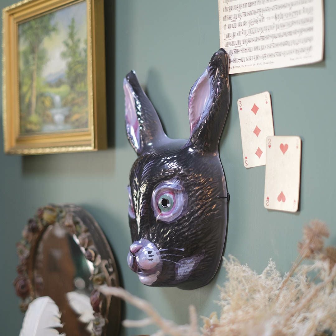 Nathalie Lete(ナタリーレテ) Mask black rabbit 黒うさぎのお面 雑貨