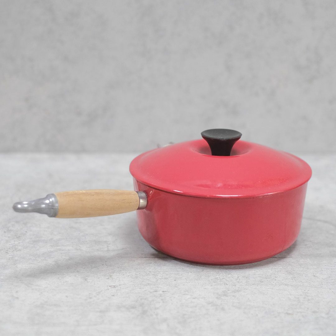 ヴィンテージ Le Creuset（ルクルーゼ）鍋 赤 片手鍋 フランス L2