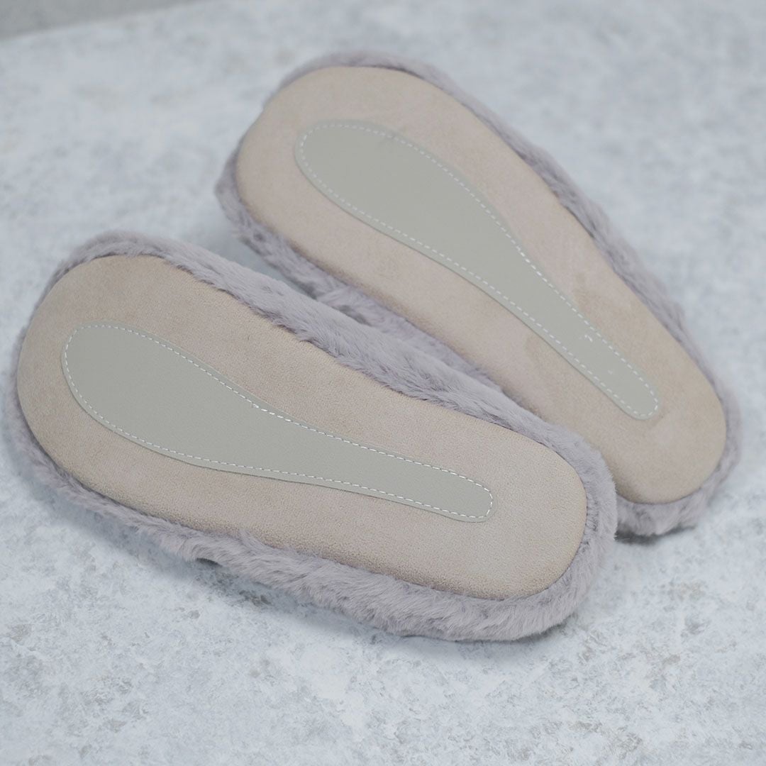 松尾ミユキ ふわふわスリッパ ライトグレイ ルームシューズ