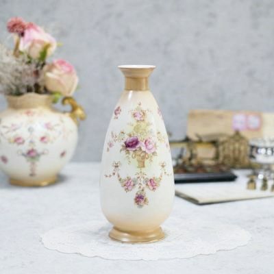 アンティークフラワーベース 花瓶 イギリス CROWN DEVON 陶器の花瓶の