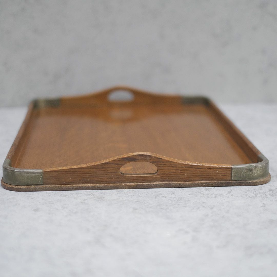 ヴィンテージ ティートレイ オーク材 イギリス