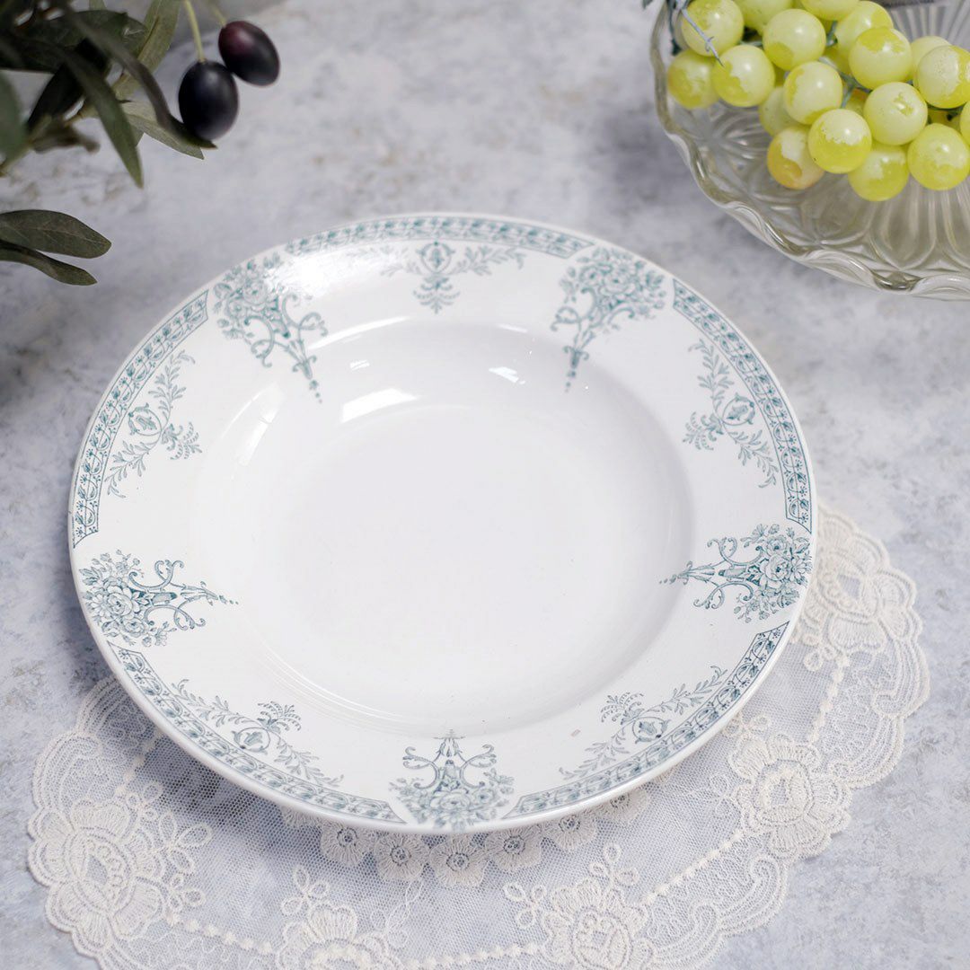 アンティーク LUGANO Luneville K&G リュネヴィルスープ皿 フランスの