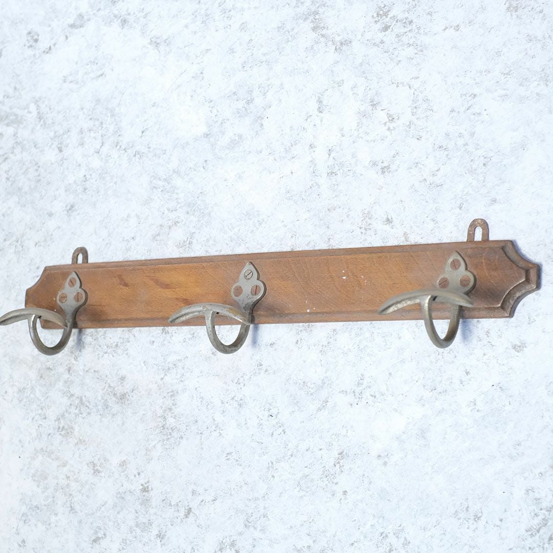 アンティークコートフック フランス 木製1