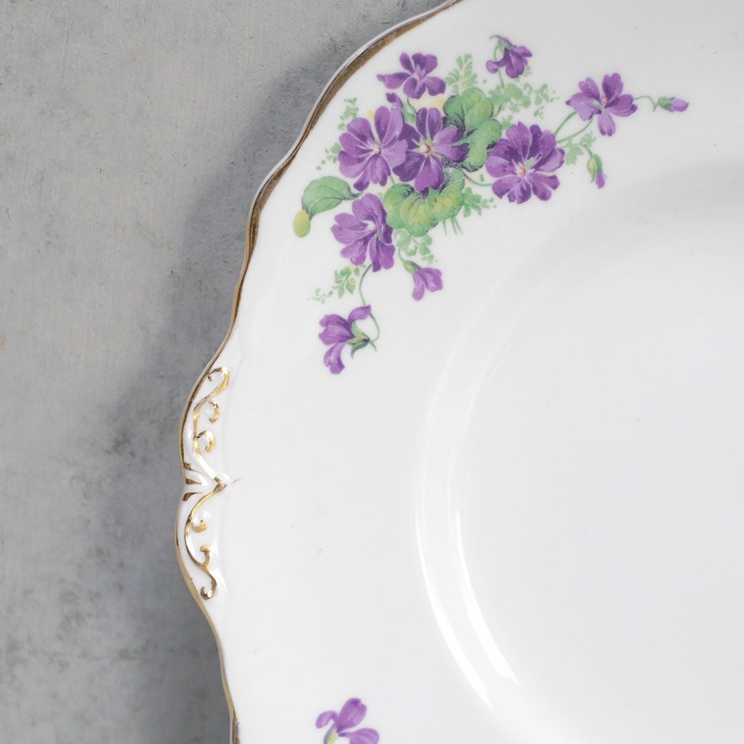 アンティーク B&Bプレート colclough(コルクラフ) バイオレット 菫 イギリス アンティーク食器