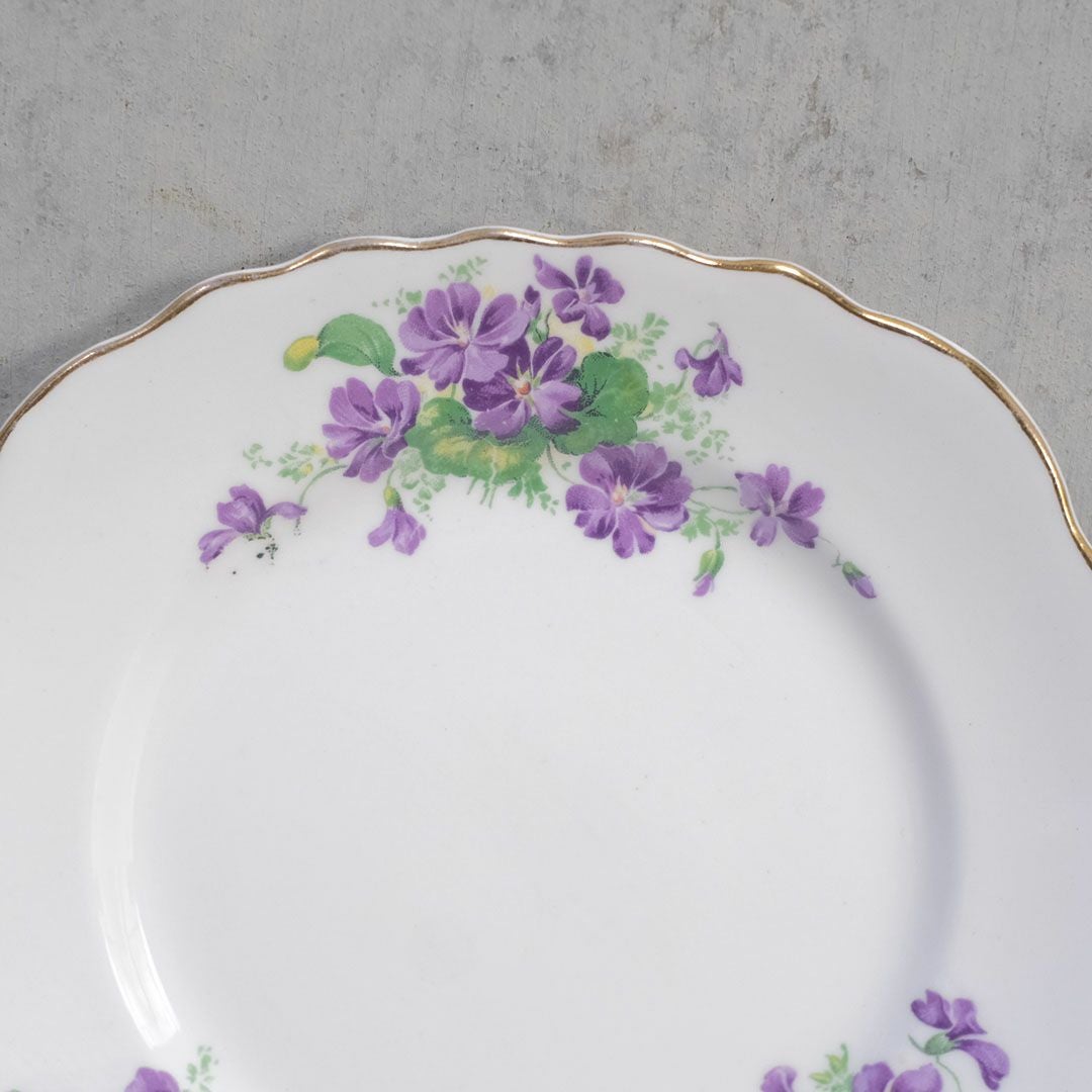 ヴィンテージティーカップトリオ Colclough(コルクラフ)菫 バイオレット イギリス7