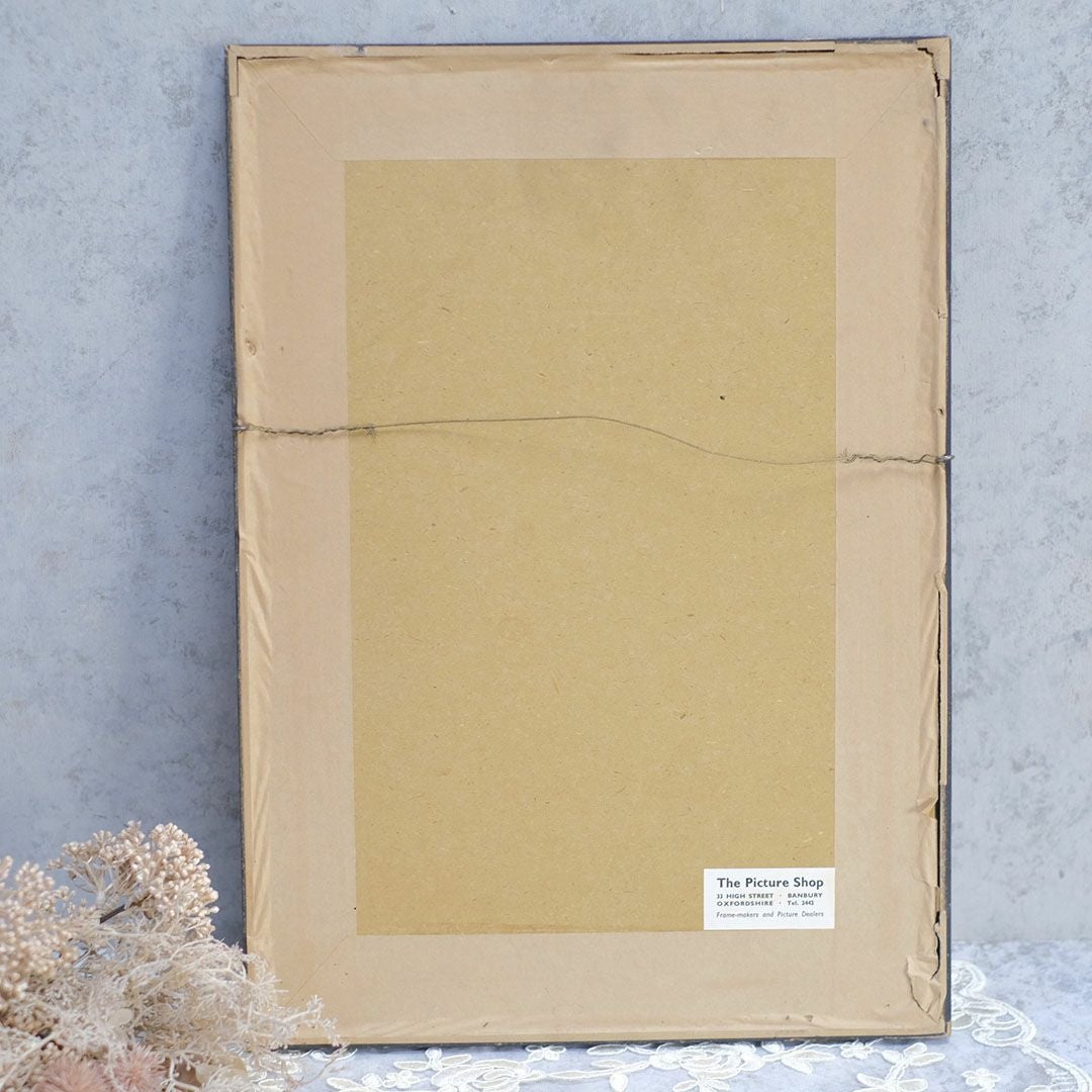 アンティーク リトグラフピクチャー 鴨 フランス