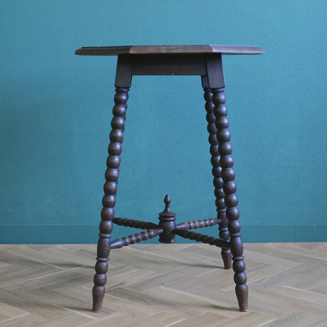 アンティークサイドテーブル ボビンレッグ フランス3