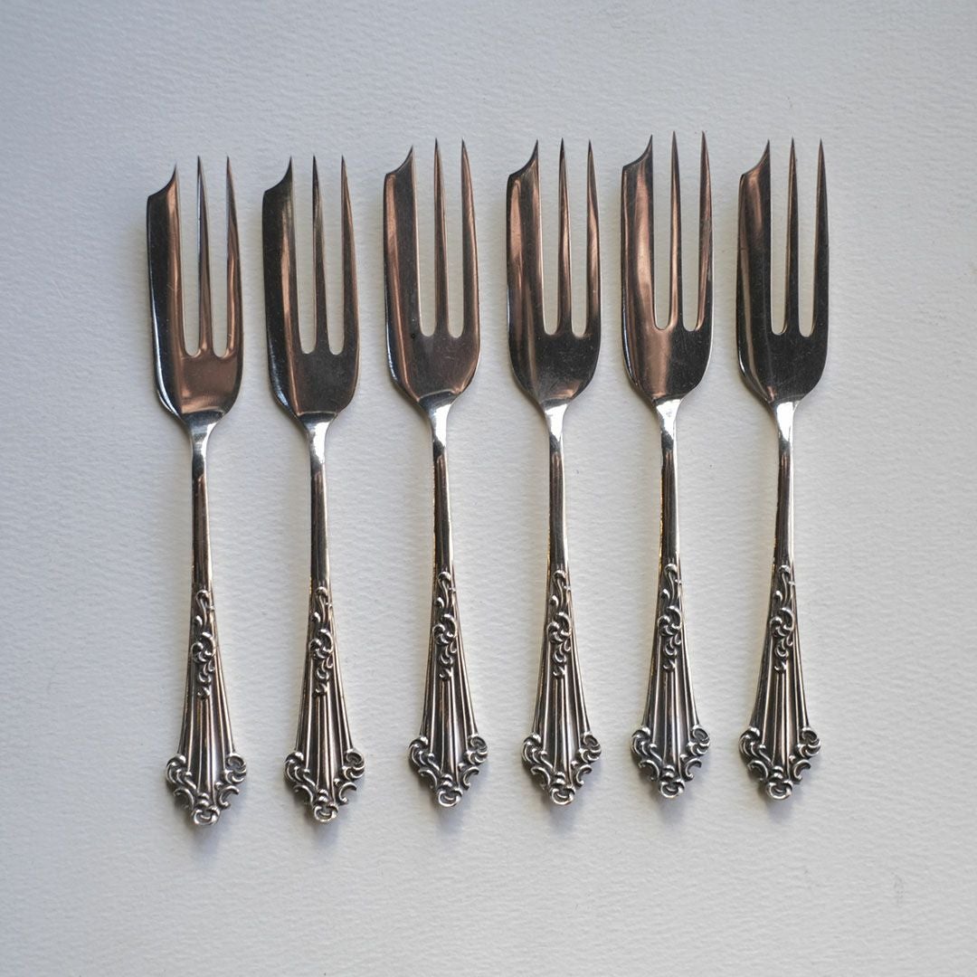 アンティークデザートフォークセット フランス シルバープレート3