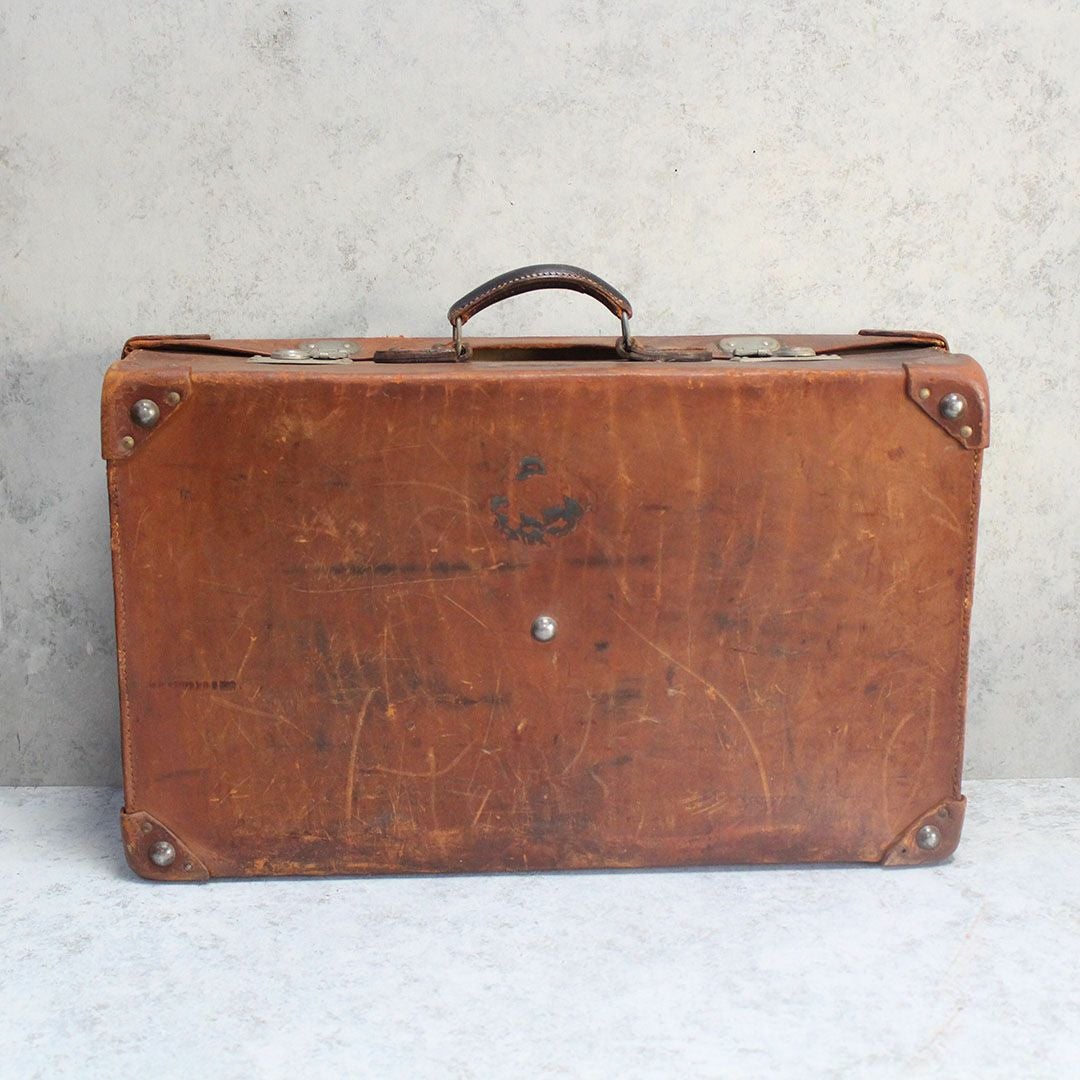 アンティークレザートランク スーツケース イギリス 本革5
