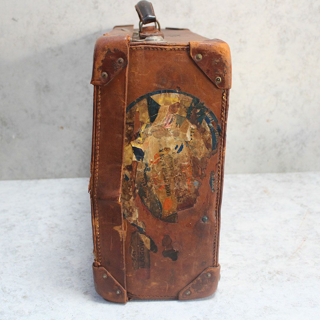 アンティークレザートランク スーツケース イギリス 本革6