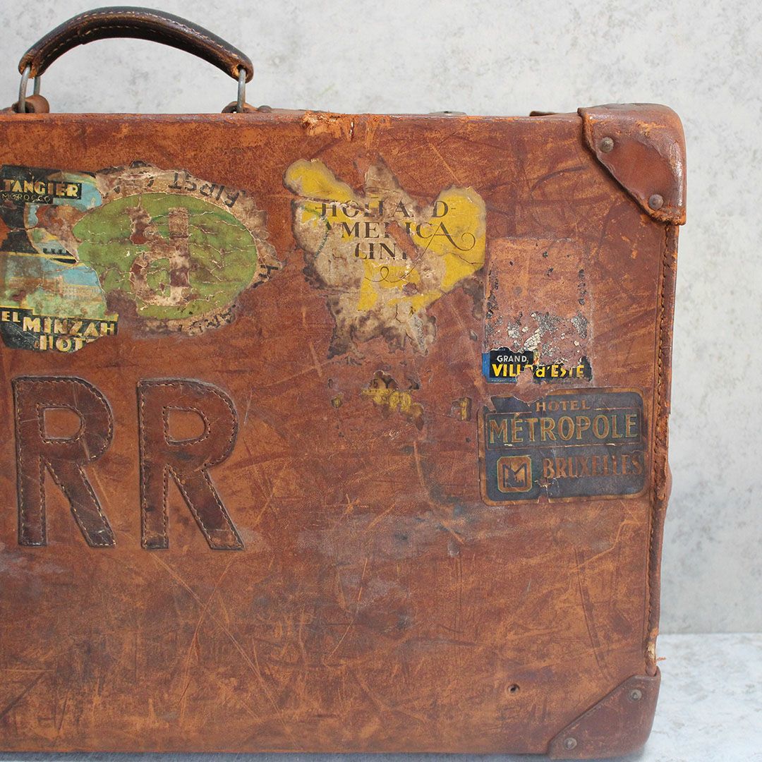 アンティークレザートランク スーツケース イギリス 本革7