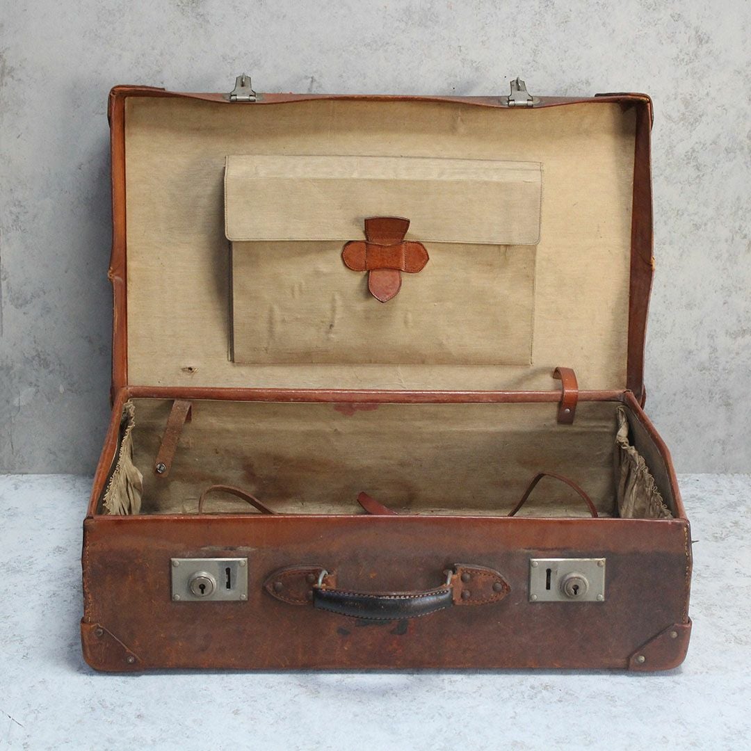 アンティークレザートランク スーツケース イギリス 本革8