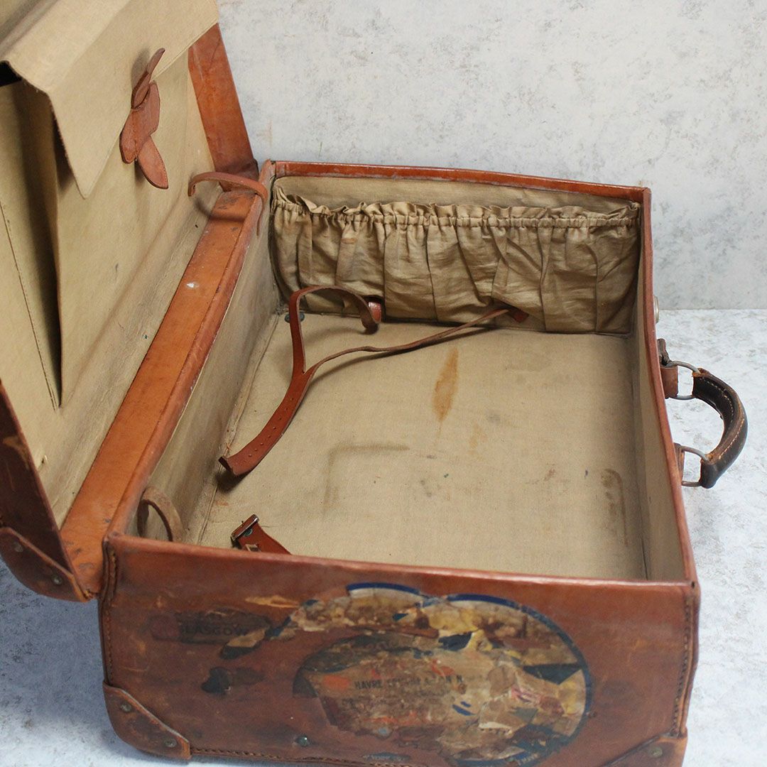 アンティークレザートランク スーツケース イギリス 本革9