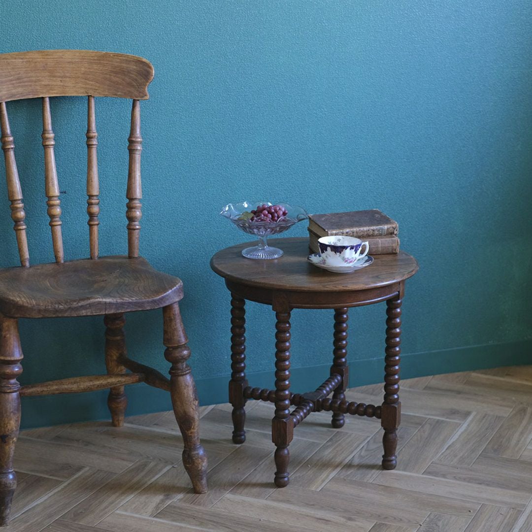 アンティークコーヒーテーブル ボビンレッグ フランス 丸いロー