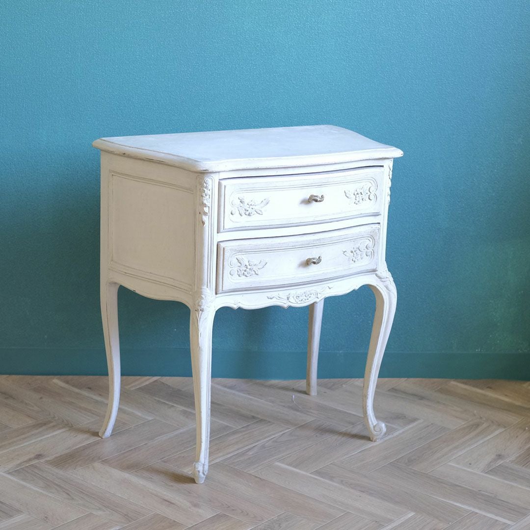 ヴィンテージ フレンチ ドロワーチェスト タンス 白 シャビーシック アンティーク家具