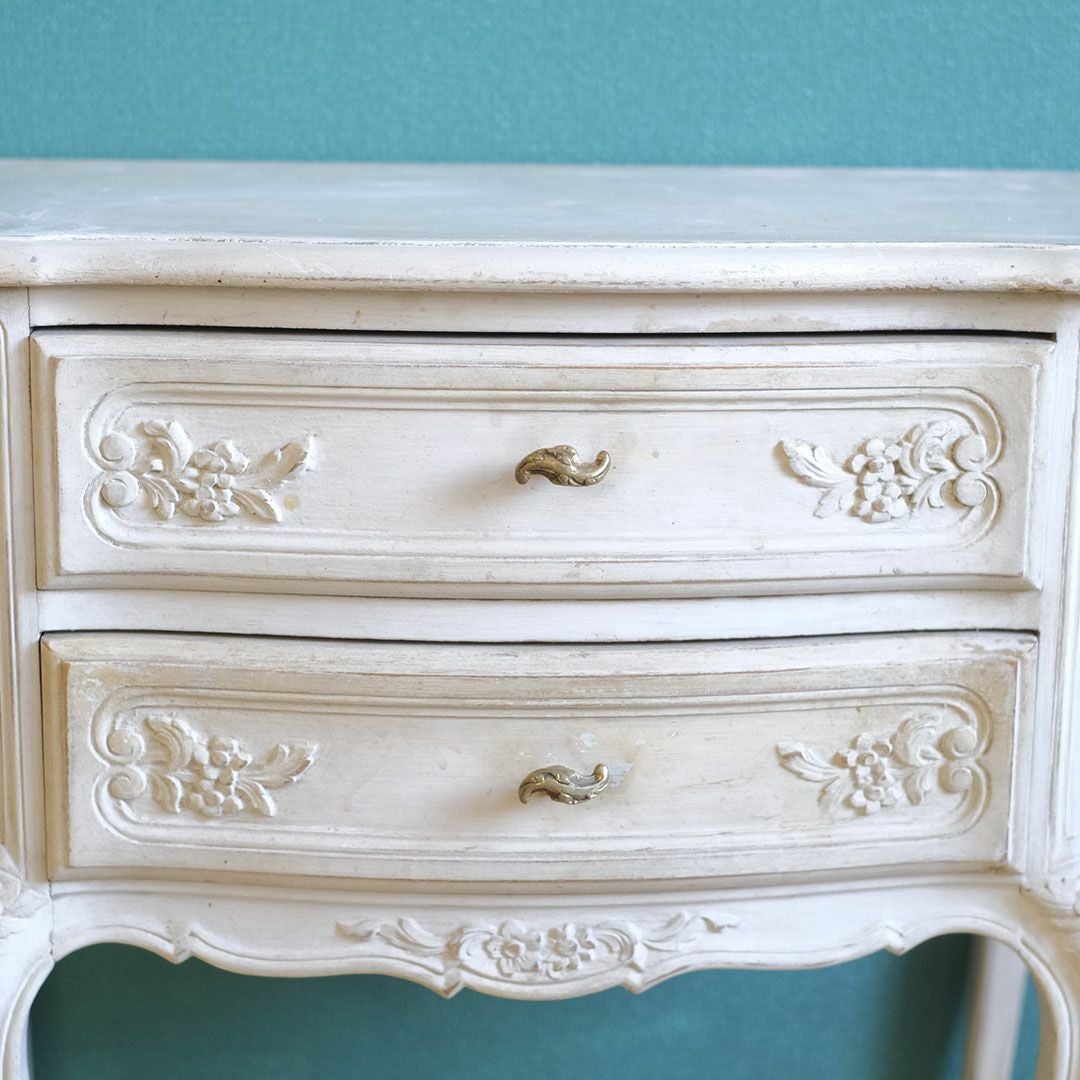 ヴィンテージ フレンチ ドロワーチェスト タンス 白 シャビーシック アンティーク家具