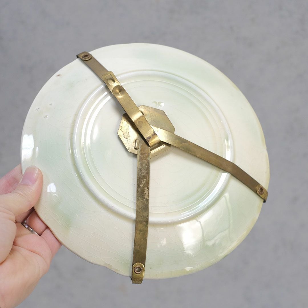 アンティーク バルボティーヌプレート 苺 フランスロレーヌのマジョリカ焼きのお皿 アンティーク食器6