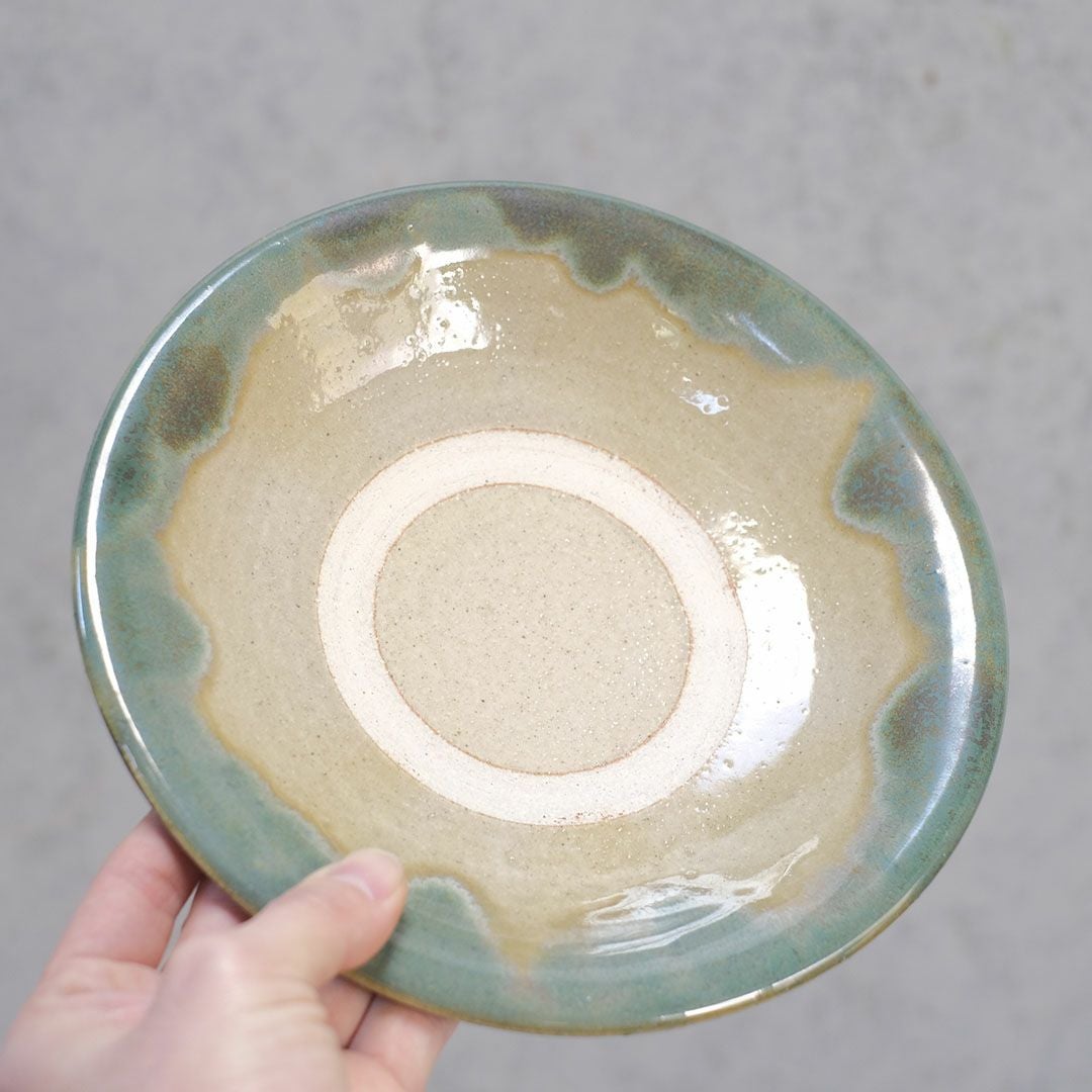 やちむん 沖縄 松田共司 7.5寸皿B 読谷村北窯 一点物 大皿