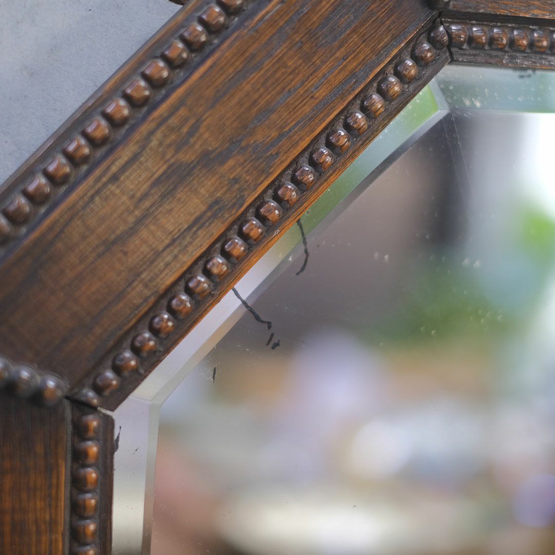 アンティーク オクタゴンシェイプミラー イギリス 八角形 壁掛け鏡