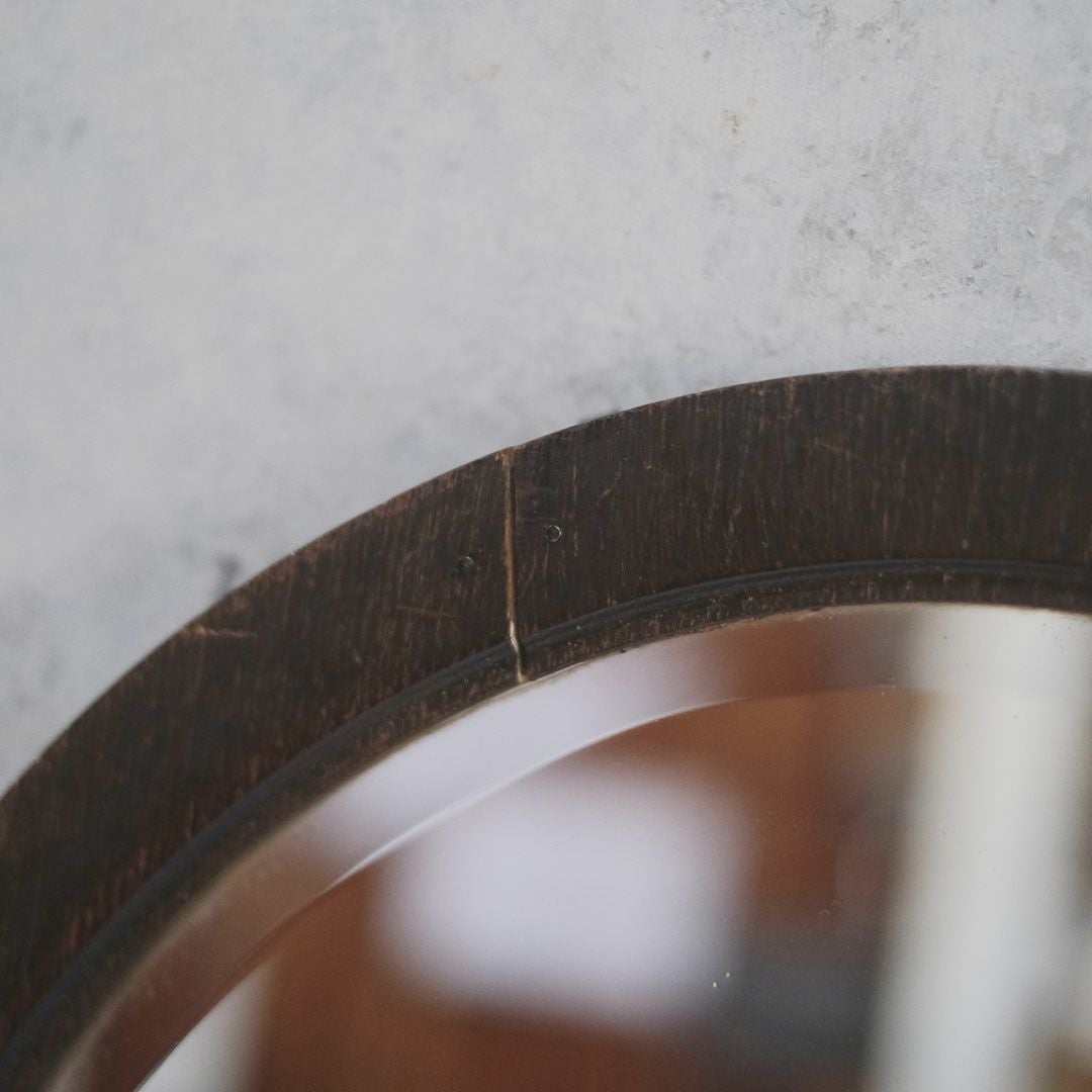 アンティーク 鏡 壁掛け 楕円 オークミラー イギリス4