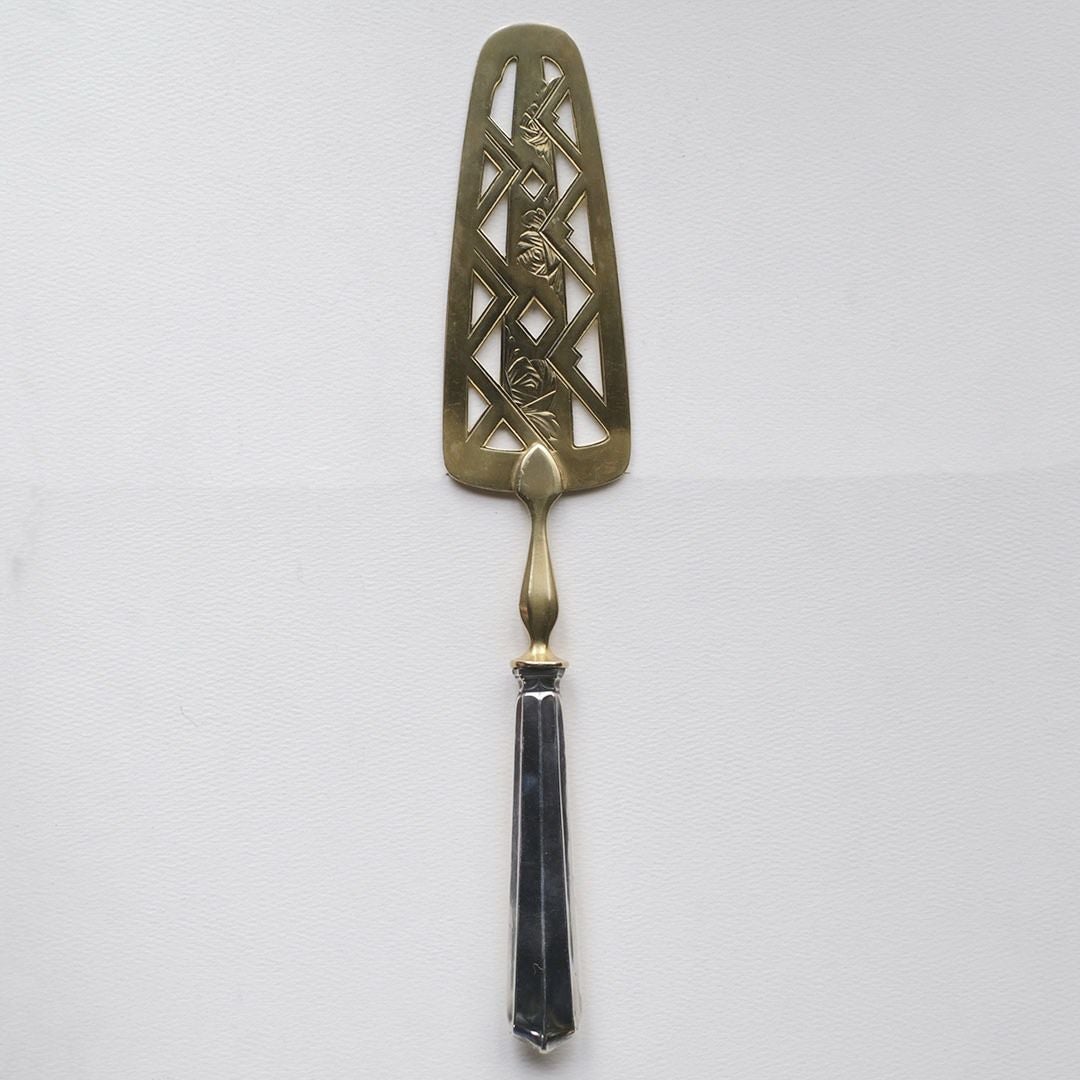 アンティークケーキサーバー フランス アンティークカトラリー 薔薇1