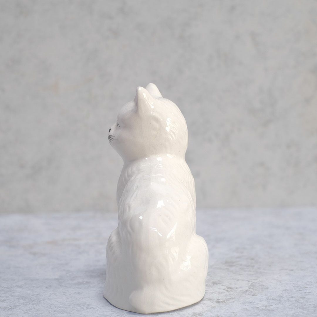 ヴィンテージ フィギュリン 猫の置物 イギリス マン島 RUSHTON POTTERY