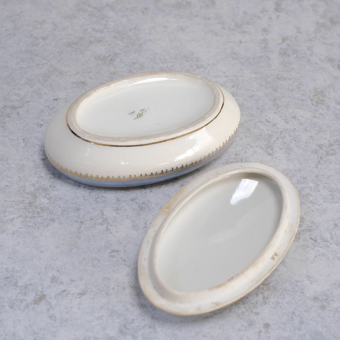 アンティークトリンケットボックス 陶器 LIMOGE(リモージュ) フランス 小物入れ8