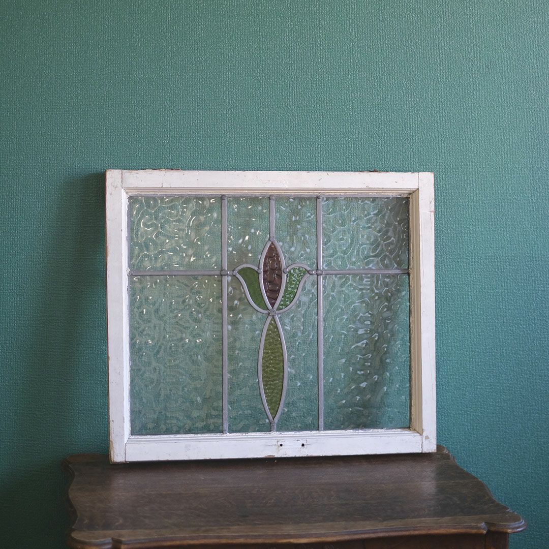 アンティーク ステンドグラス イギリス チューリップ
