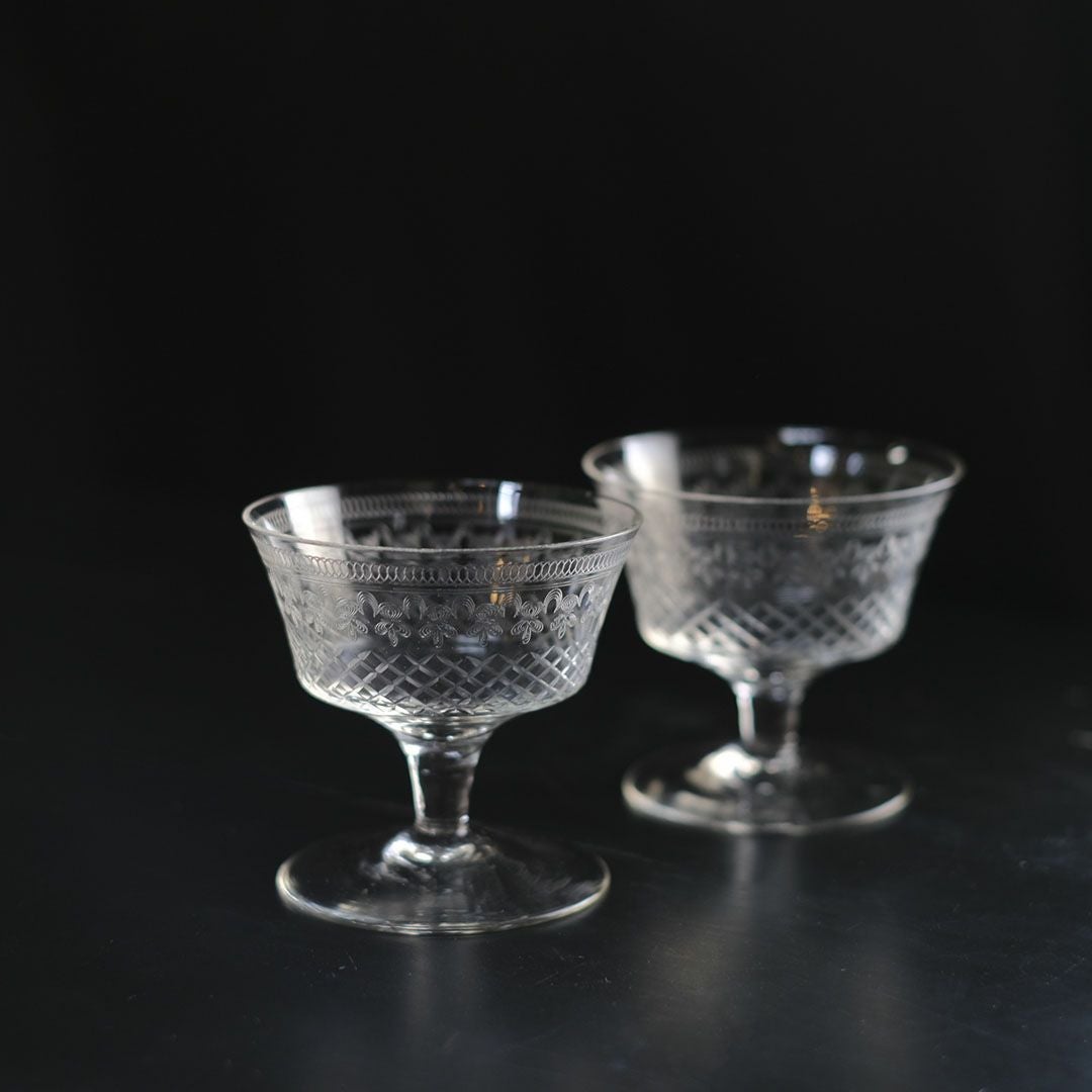 アンティーク クリスタル デザートグラス PALL MALL LADY HAMILTON