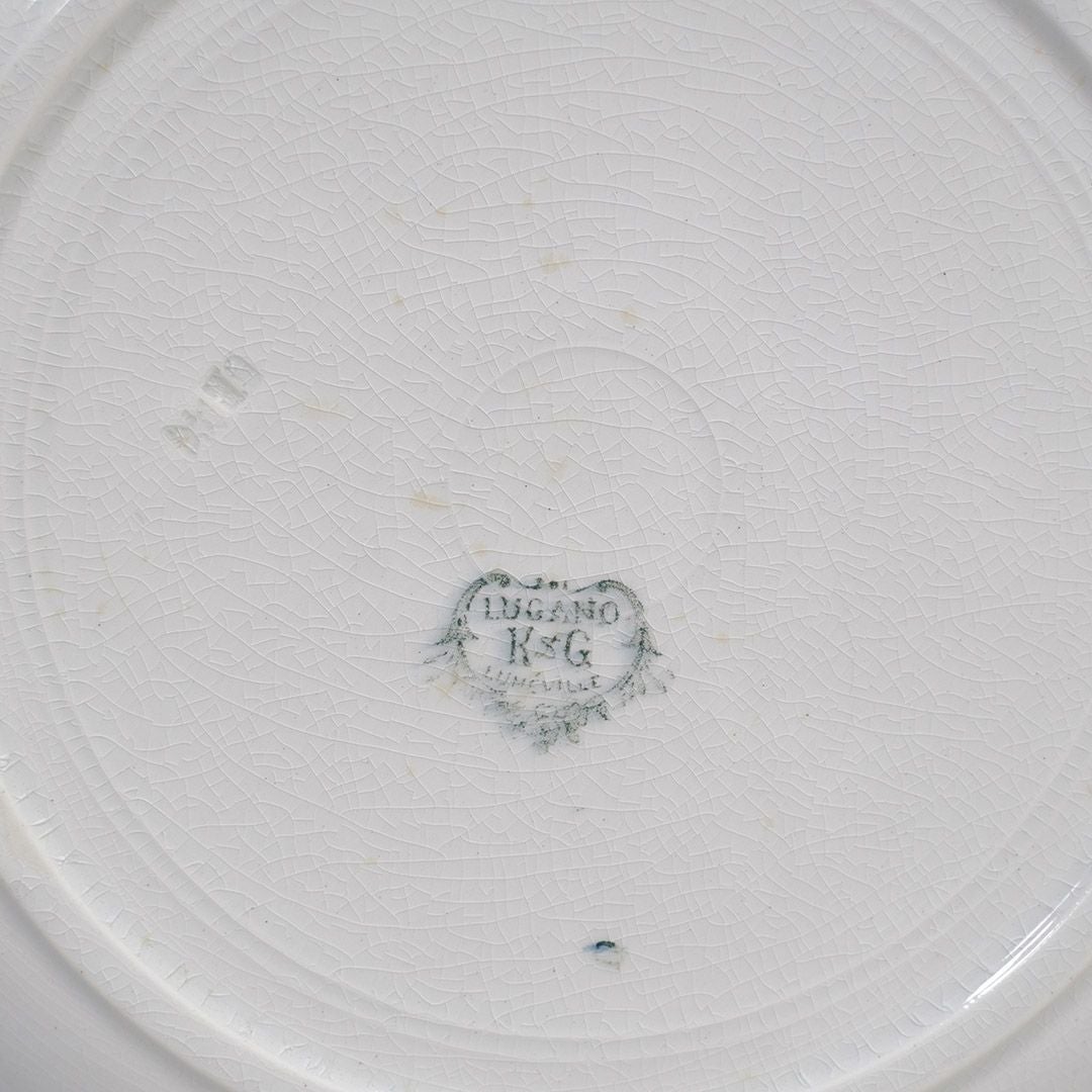 アンティーク大皿 LUGANO Luneville K&G リュネヴィルフランス アンティーク7