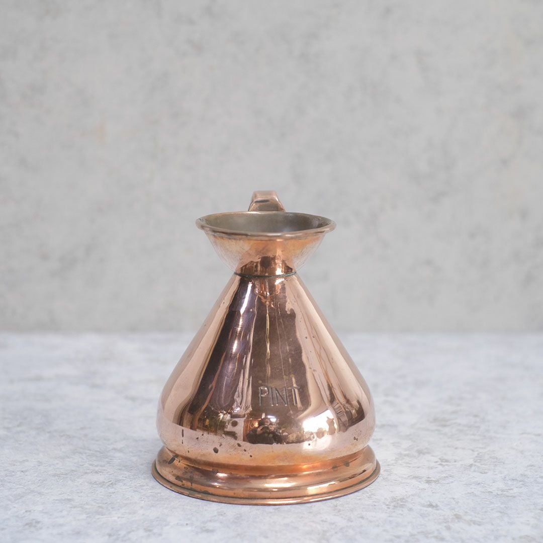 アンティーク コッパーメジャーリングジャグ イギリス 研磨済み銅製水差し3