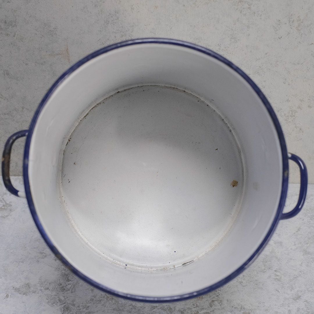 アンティーク ホーローFLOUR缶 イギリス 小麦粉保存容器 白い琺瑯ストッカー