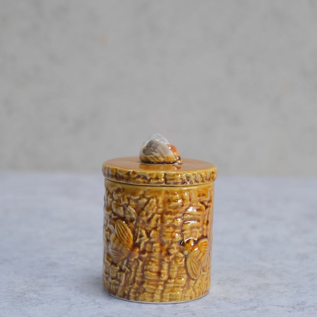 ヴィンテージ ハニーポット陶器の蜂蜜入れ キャニスター2