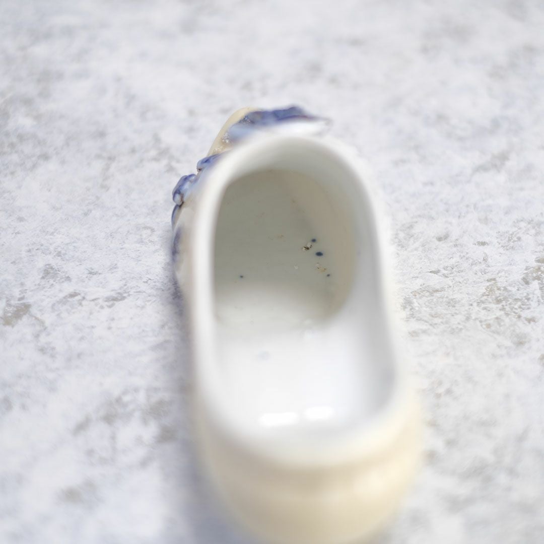 ヴィンテージ ポーセリンシューズトリンケット フランス 小さな陶器の靴 置物7