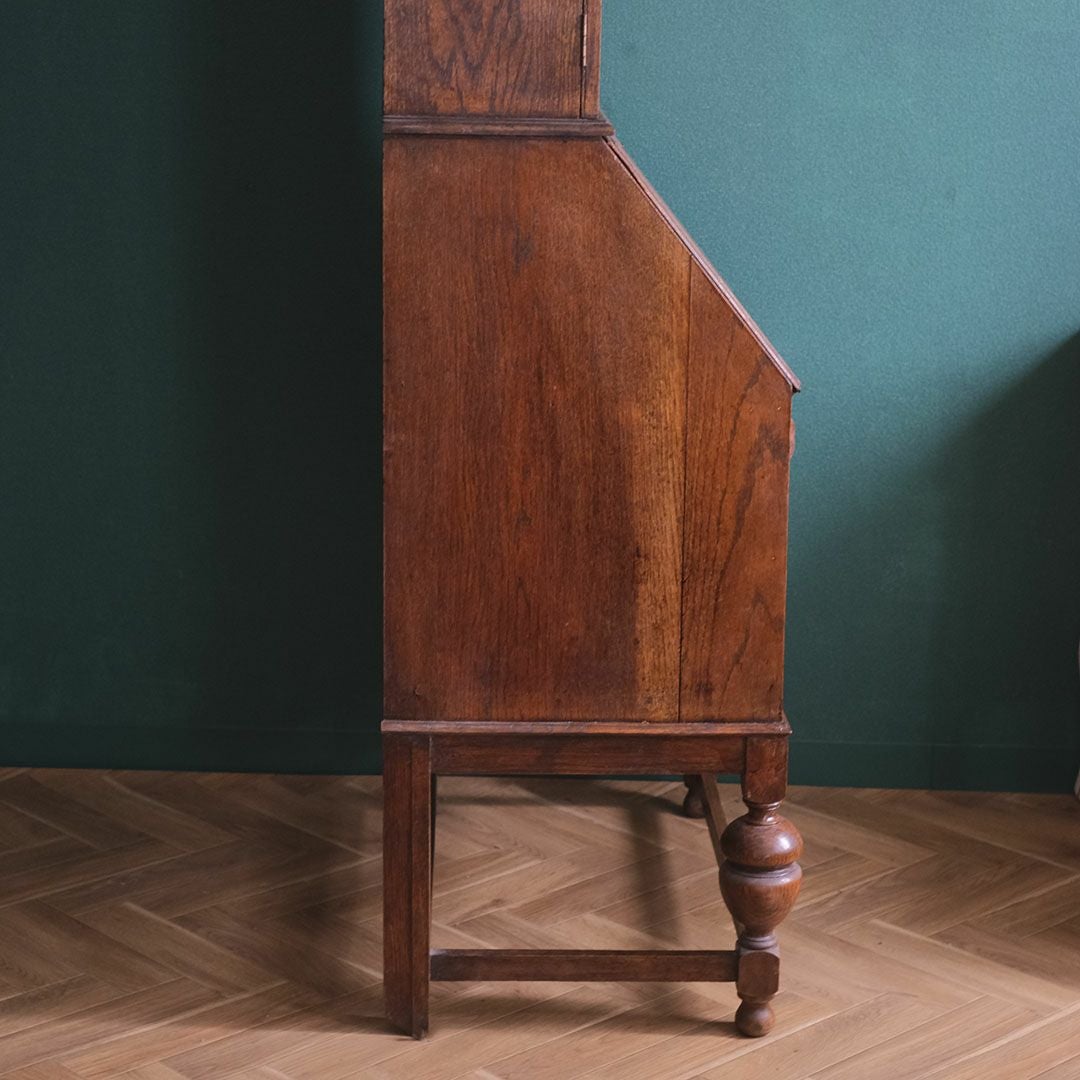 アンティーク ビューローブックケースD イギリス 本棚付きデスク/アンティーク家具