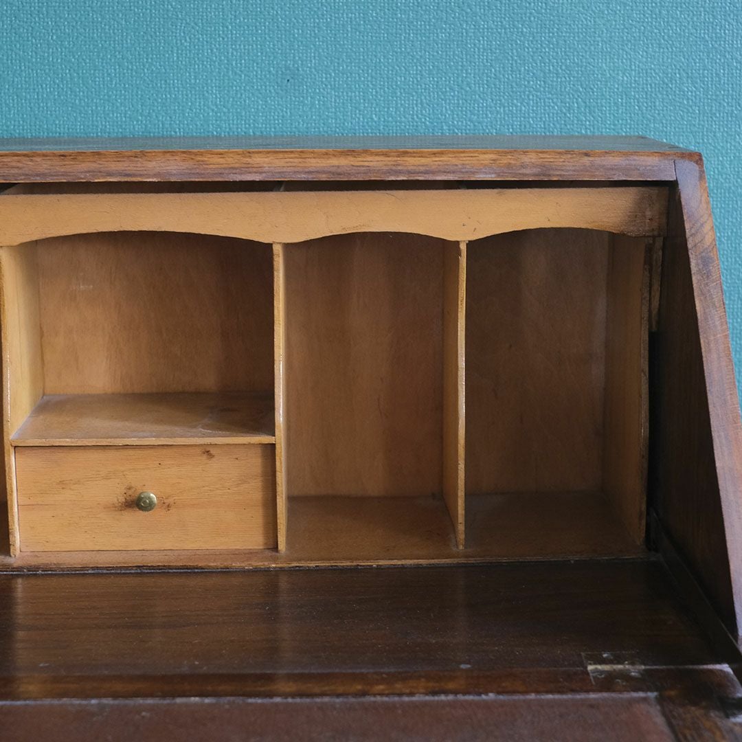 アンティーク ビューローブックケースD イギリス 本棚付きデスク/アンティーク家具