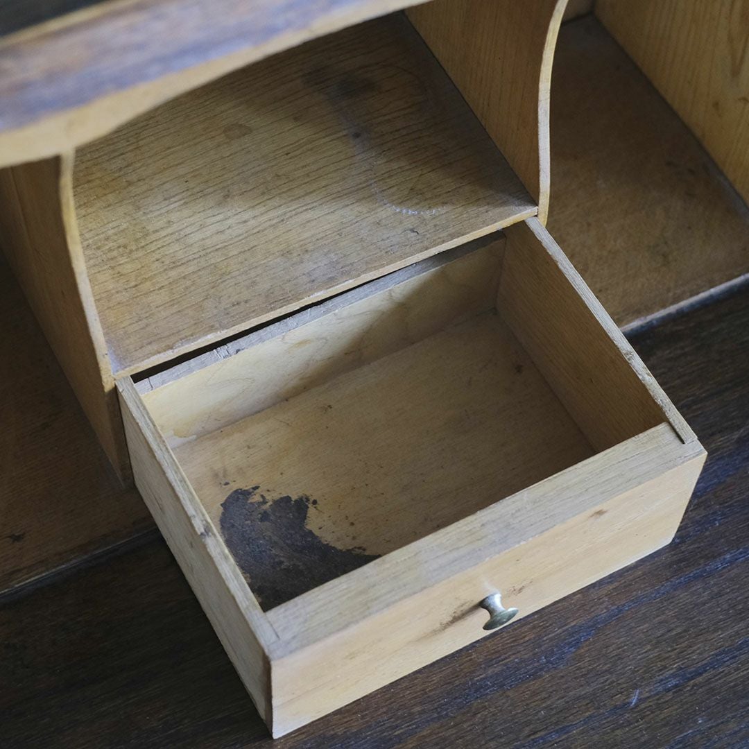 アンティーク ビューローブックケースD イギリス 本棚付きデスク/アンティーク家具