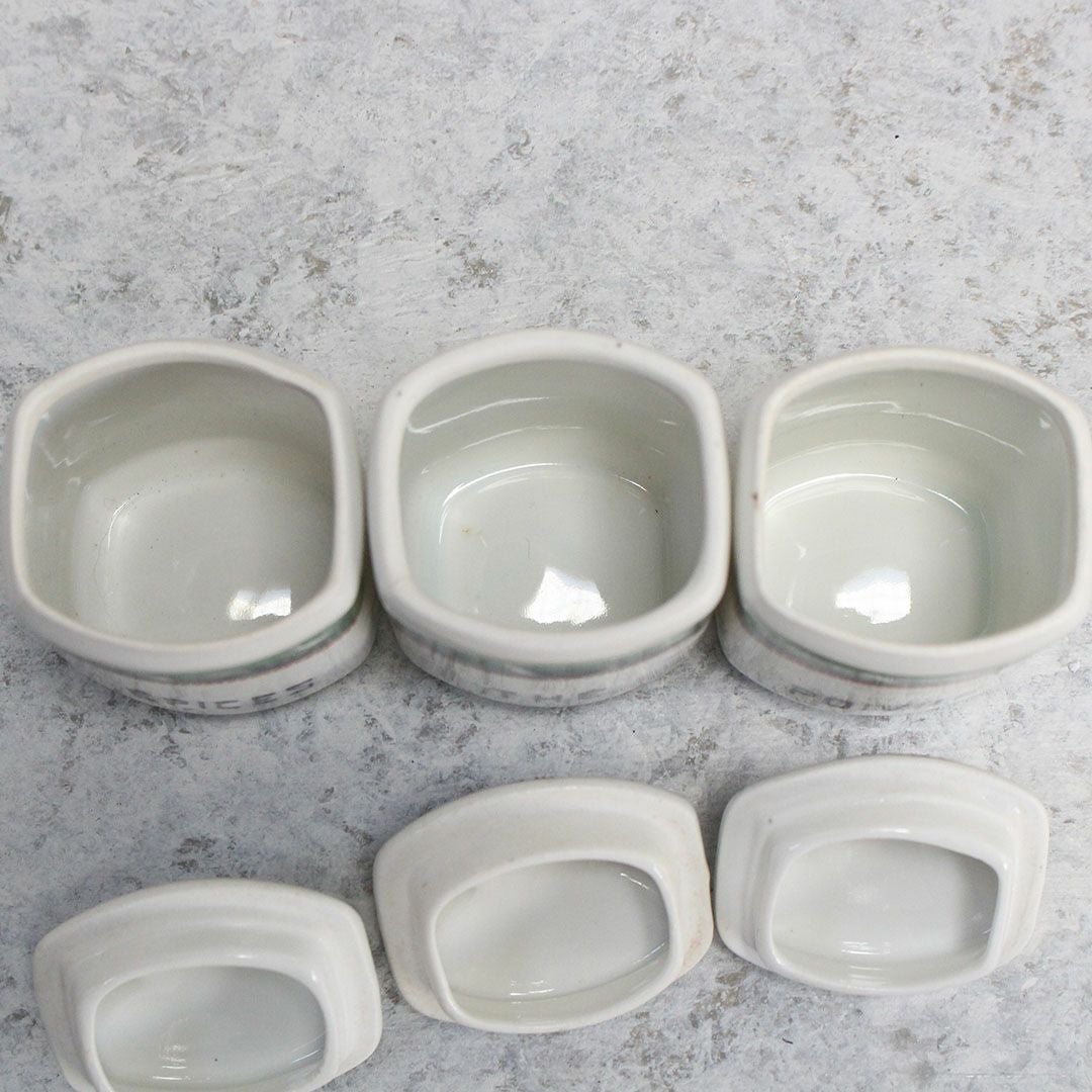 アンティーク キャニスターセット 鳥 チェコスロバキア 陶器